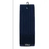 Titleist tri fold players towel navy, handdoek donker blauw