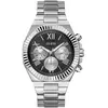 GUESS Montre pour homme Equity en acier inoxydable, Argenté, Classique
