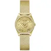 Guess BOA Montre pour femme en acier inoxydable, Doré, Bracelet