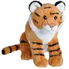 Wild Republic Pluche bruine tijger knuffel met geluid 20 cm - Tijgers jungledieren knuffels - Speelgoed voor kinderen