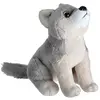 Wild Republic Pluche knuffel wolf van ongeveer 20 cm met echt geluid - Speelgoed knuffelbeesten