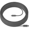 USB A to USB C Cable Logitech 939-001802 Black 25 m
