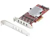 StarTech 4-PORT USB-C 10GB PCIE CARD LP USB-C 3.2 10GBPS, Contrôleur S...