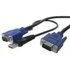 StarTech.com Câble KVM USB 2 en 1 PS/2-3 m - Pour commutateur KVM