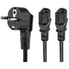 StarTech.com PXT101YEU2M câble électrique Noir CEE7/7 Coupleur 2 x C13