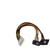 StarTech.com 12" LP4 to 2x Right Angle Latching SATA Power Y Cable Spl...