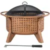 SUNWAY Vuurkorf bronze Ø76cm incl. afdekking met vuurhaak