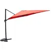 CONCEPT USINE PALATINO - Parasol carré 3x3 déporté rotatif terracotta en aluminium