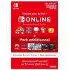 Abonnement Familial de 12 mois au service Nintendo Switch Online + Pac...