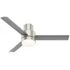 Ventilateur de plafond Gilmour Nickel avec lumière