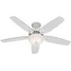 HUNTER FANS Ventilateur de plafond Builder Deluxe Blanc avec Lumière