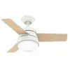 Hunter Fans - Ventilateur de plafond Finley s Nickel avec lumière