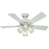 HUNTER FANS Ventilateur de plafond Beacon Hill Blanc avec Lumière