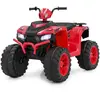 COSTWAY Quad Électrique 24V pour Enfants, avec LED, Musique, Radio, Démarrage en Douceur, pour Différents Terrains, 3 à 8 Ans,