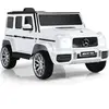 COSTWAY Mercedes-Benz G63 Voiture Électrique 12 V pour Enfants 2 Moteurs, Vitesse Max 5 km-h, Télécommande, Lumières LED, MP3, Blanc