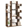GOPLUS Bibliothèque Forme d’Arbre 86x24,5x141CM avec 13 Etagères Ouvertes-Etagère Cubique Décorative Charge 10+20KG Industriel