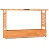 COSTWAY Jardinière avec Treillis Latéraux - Toit Suspendu, Trou de Dra...