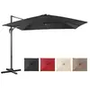 COSTWAY Parasol Déporté Pliable Ø3M avec Base Croisée-Rotation à 360°,...