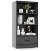 GOPLUS Bibliothèque sur Pied à 4 Niveaux 60x38x120CM avec 3 Compartime...