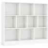 Costway - Bibliothèque Étagère à 10 Compartiments Ouverts, Meuble de Rangement à 3 Niveaux, Kits Anti-basculement, Bibliothèque de Cloison