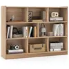 Étagère Bibliothèque à 3 Niveaux COSTWAY-122 x 32 x 93cm-8 Cubes Ouver...