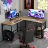 COSTWAY Bureau d'Angle Informatique en Forme L 138 CM, Industriel avec...