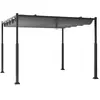 Pergola de Jardin 3,1 x 3,1 x 2,25M COSTWAY-Auvent Rétractable en Tiss...
