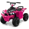 COSTWAY Quad Electrique pour Enfants 12V7Ah, LED, Musique, Klaxon, Roues Larges, pour Enfants 3 à 8 ans, 96 x 58 x 70 cm, Rose