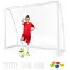 GOPLUS But de Football 245x182 cm, Filet de Football avec Cadre UPVC R...