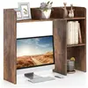GOPLUS Bibliothèque de Bureau en Bois avec Plusieurs Tablettes,avec Di...