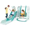 Costway - 4 en 1 Toboggan Enfant Pliable avec Balançoire Réglable & Pa...