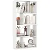 GOPLUS Bibliothèque Géométrique 60x20x120CM-Étagère Ouverte avec 8 Cub...
