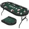 Table De Poker Pliable-Costway-Pour 8 Joueurs-182 X 82 X 75 Cm-Ovale-8...