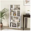 COSTWAY Bibliothèque Géométrique à 4 Niveaux, H 120 cm, Etagères Ouver...
