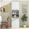 Buffet De Cuisine De 190 Cm De Haut - Costway - Portes Et Etagères - C...