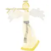 COSTWAY Décoration de Noël - Ange Illuminé, H150cm avec 100 Lumières L...