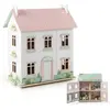Costway Maison De Poupée En Bois Pour Enfants À 3 Niveaux, 19 Accessoi...