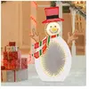 GOPLUS Décoration de Bonhomme de Neige pour Noël, avec 2 Lumières Tunn...