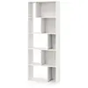 GOPLUS Bibliothèque à 5 Niveaux 60x25x160CM avec 5 Cubes Fermés et 5 O...