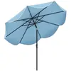 COSTWAY Parasol de Jardin Inclinable  280 x 245 cm, à Double Toit avec...