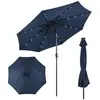 Parasol de Jardin Déporté Inclinable COSTWAY - 24 Lumières LED - Dia.3...