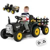 Tracteur Électrique Enfant 12V 7Ah- GOPLUS - avec Télécommande et Remo...