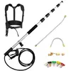 RELAX4LIFE Kit d'Extension pour Nettoyeur Haute Pression 550 cm 290 bar, Télescopique Outil de Nettoyage, 5 Buses 2 Adaptateurs