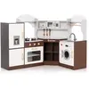 Cuisine pour enfants en bois COSTWAY avec 15 accessoires et effets son...