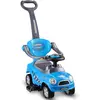 Porteur Enfants Voiture à Pousser - COSTWAY - 3 en 1 - Garde-corps - Volant - Espace de Rangement - Bleu