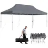 COSTWAY Tonnelle de Jardin Pliante 3x6M-Protection Solaire UPF50+Etanc...