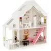 Maison de Poupée COSTWAY - 8 Meubles, 2 Etages 81 x 30 x 86 cm - Blanc