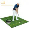 COSTWAY Tapis de Frappe de Golf 152x117x3,2cm-Gazon Synthétique-2 Posi...