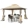 Costway Costway Pavillon De Jardin Instantanée 3,6x3,6 M-Parois En Mai...