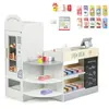 Marchande Enfants - Costway - 15 Accessoires - Distributeur Automatique - Tableau Noir - Gris